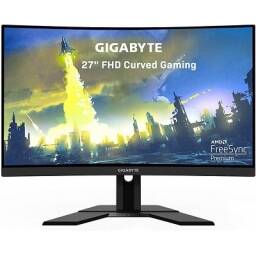 Gigabyte G27FC - Monitor LED - curvado - 27" - 1920 x 1080 Full HD (1080p) @ 165 Hz - VA - 250 cd/m - 3000:1 - 1 ms - 2